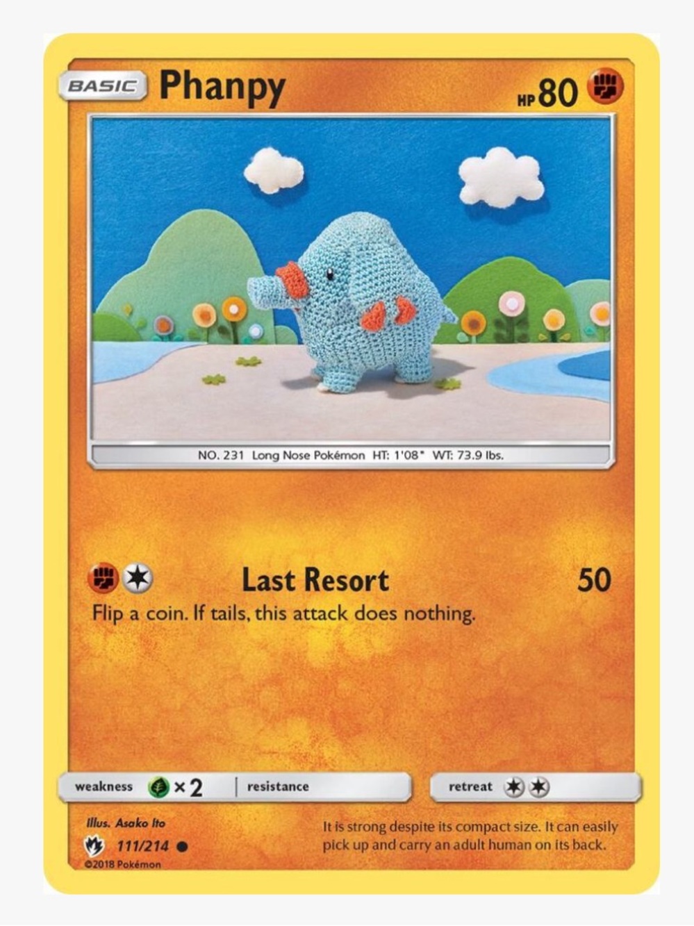 Phanpy Lost Thunder (SM8) Pokemon Trading Card